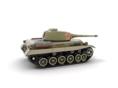 Soviet Battle Tank model pack Low-poly 3D model