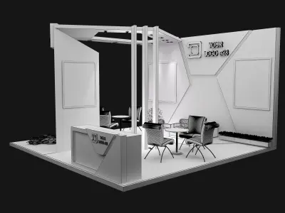 Booth Exhibition Stand a579c 3D model