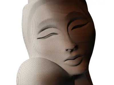 3D print and CNC girl sculpture Free 3D print model