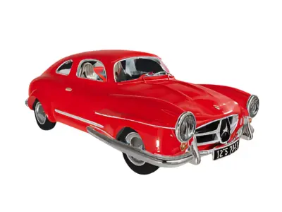 Mercedes Benz 300 SL Low-poly 3D model