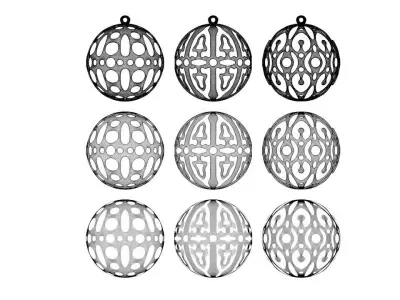 Christmas ornaments 3D print model