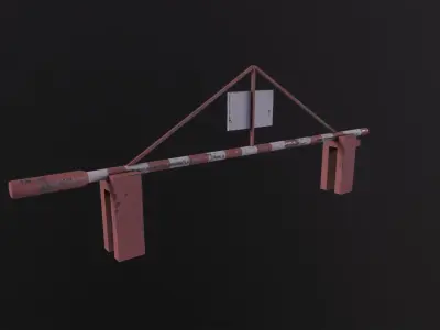 Road Barrier 3D Model Low-poly 3D model
