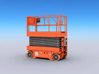 Scissor Lift Platform Low-poly 3D model