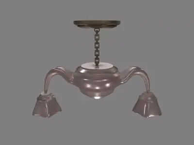 Purple Chandelier Free low-poly 3D model