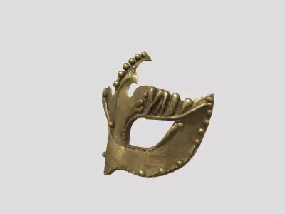 Golden Ritual Mask 3D model