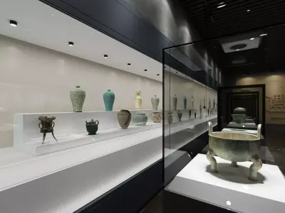 museum Low-poly 3D model buy