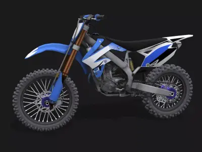 Motorcycle 5 dirt bike Low-poly 3D model