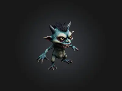 Little Scary Monster  Low-poly 3D model