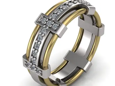 Wedding Jewelry Gold Engagement Ring 3D print model