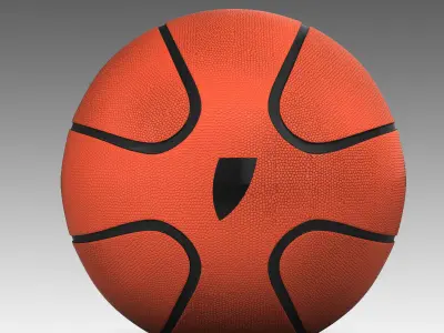 Basketball ball Star bicolor Low-poly 3D model