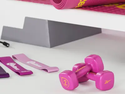 Sports set for women 3D model