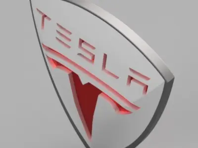 Tesla 3d logo 1 3D model