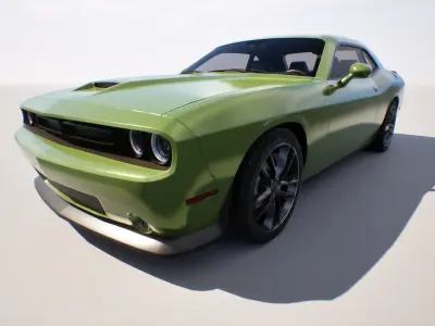 Muscle Car 2 - Dodge Challanger - Game Ready Vehicle Low-poly 3D model