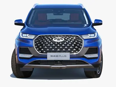 Chery Tiggo 8 Plus 2023 with interior 3D model