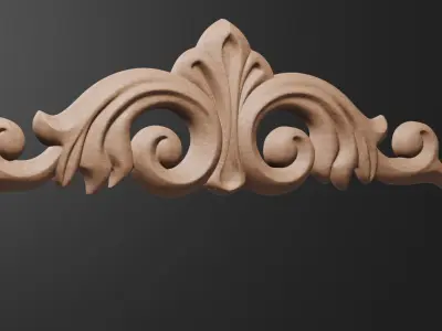 Flower Decarative For Woodcarving 3D print model