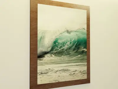 Sea waves painting 3D model