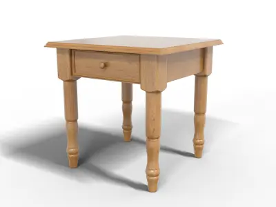 Table With Christmas Props Low-poly 3D model