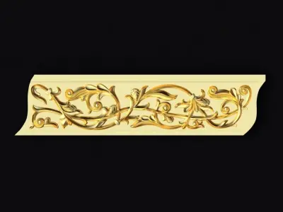 Central decor ornament for furniture 3D model 410