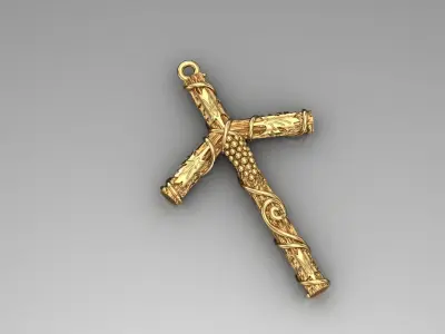 Luxury Georgian Cross 3D Print Model 3D print model
