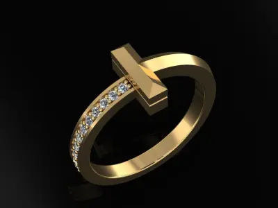Tiffany T Ring 3D print model purchase