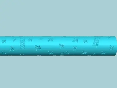 Texture Roll 64 One Piece Negative - Fondant Decoration Maker 3D print model