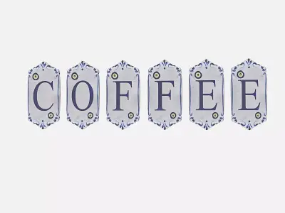 old stone cafe sign model Low-poly 3D model purchase
