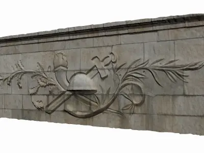 Relief Wall Low-poly 3D model