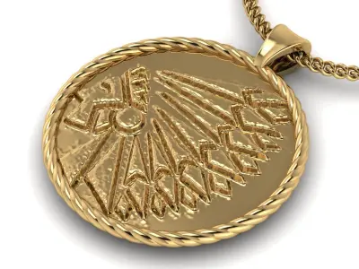 American Indians Pendant  3D print model