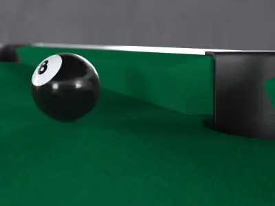 Billard Table Pool table PBR texture 3D model