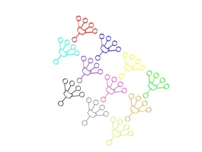 Rubber Finger Grippers Set 3D model