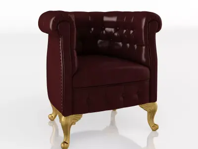 Chesterfield armchair by Modenese 3D model
