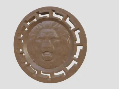 Lion Face Decor 3D print model