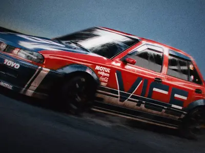 Nissan Tsuru Tunning Sentra B13 Low-poly 3D model