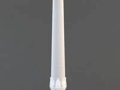 Column wooden 3D model