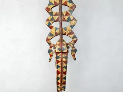 Burkina Faso Nwenke Helmet Mask 3D model