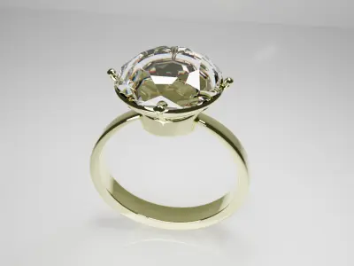 basic diamond ring  Low-poly 3D model