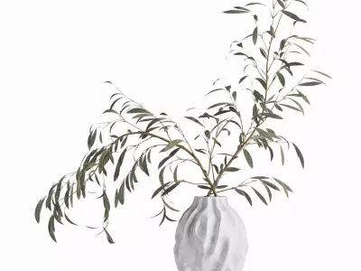 Bouquet-Olive branches-H69 3D model