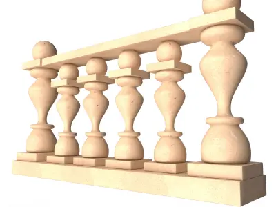 Baluster 05 Low-poly 3D model