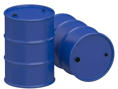 Oil Barrel blue  3D model