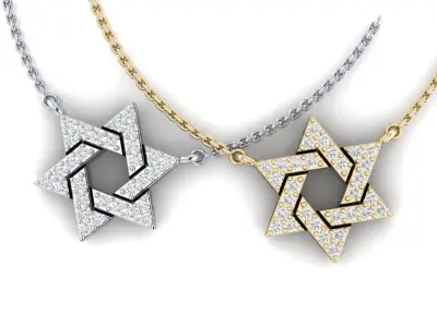 Star Pendant diamond 3D print stl  3D print model