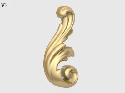 Acanthus Leaf Scroll Free 3D print model