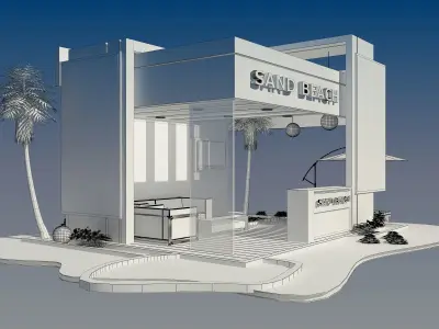 Booth Exhibition Stand a423 3D model