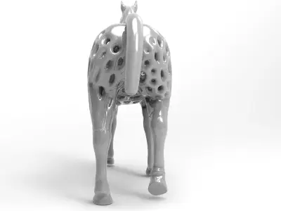 Horse Statue Low-poly 3D model