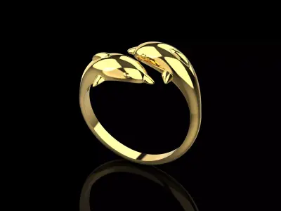 Dolphin Ring N126 3D print model