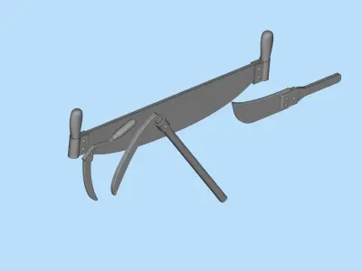 PrintablesSTL Sickle Scythe Old Farm Tool saw and machete Free 3D print model