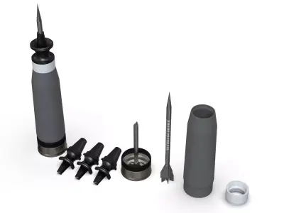 M829 APFSDS 120 mm Abrams Tank round 3d print files 3D print model