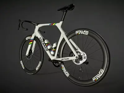 Carbon fiber road bike 3D model