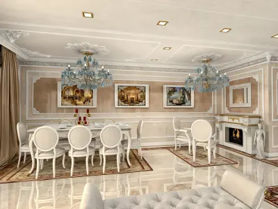 Classic Residence Apartment Design 3D model