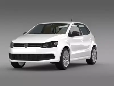 Volkswagen Polo BlueGT 5d 2009-2013 3D model