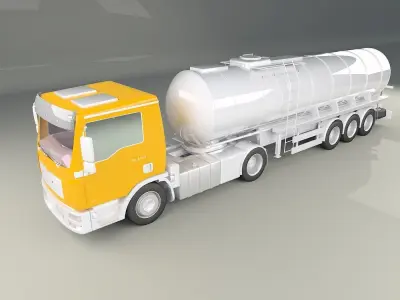 MAN Tanker 3D model Low-poly 3D model
